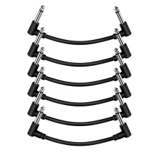 6-Piece Guitar Effect Pedal Cables: 6.35mm to 6.35mm Right Angle Cord Wires - Essential Accessories for Your Setup