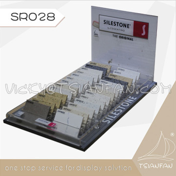 SR028---Acrylic Worktop Granite Stone Sample Display Stand