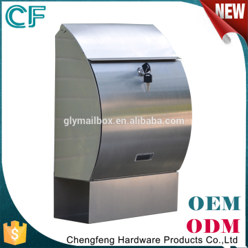 Wall Mounted High Quality Stainless Steel Mailbox With Newspaper Holder Letterbox