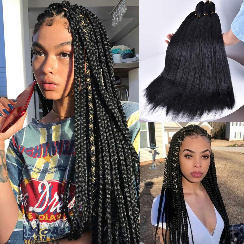 Cheap wholesale X-tress black hair bundle yaki braids EZ braids pre-stretched ez braid hair for black women synthetic fiber hair