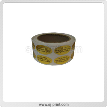 Custom High Quality Diswasher Printed Adhesive Labels