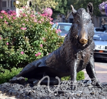 Metal animals life size bronze boar statues for sale