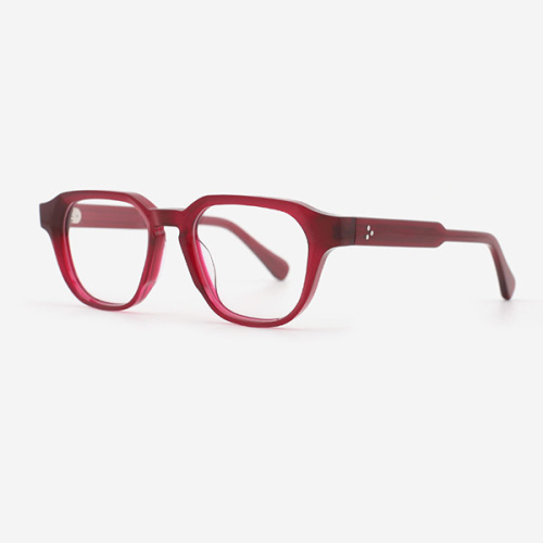 Polygon thick and powerful Acetate Unisex Optical Frames 23A3097