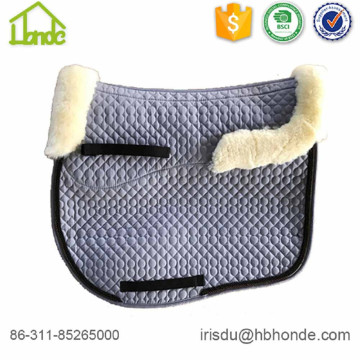 Different Piping Caparison Sheepskin Horse Saddle Pad