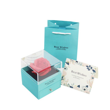 Handmade Soap Rose Enchanted Flower Gift Acrylic Box