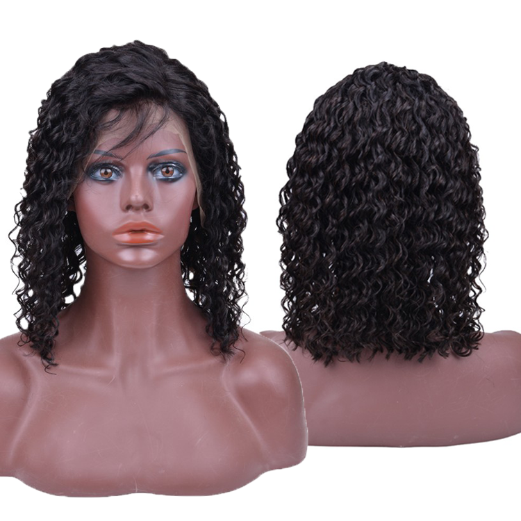 Wholesale Deep Wave Short Bob Lace Frontal Wigs Virgin Brazilian Human Hair Wigs For Black Women