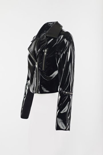 PU shiny moto jacket