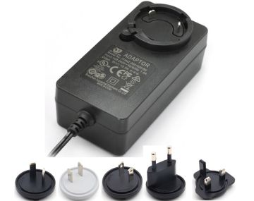 12V 4A Interchangeable Plug Plugs Wall Mount Charger