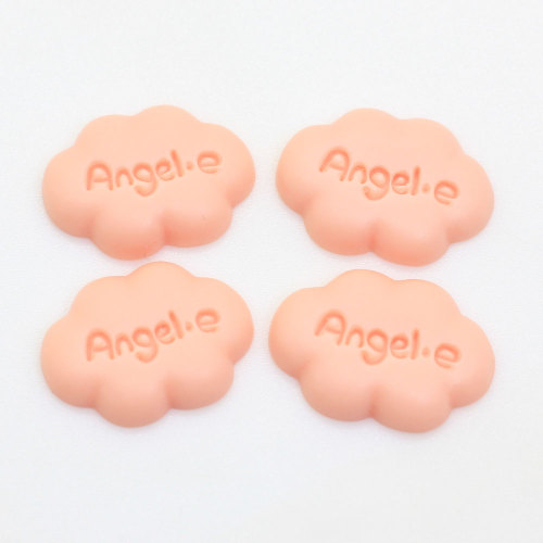 Multi Color Flatback Cute Cloud Shaped Words Painted Mini Resin Cabochon Beads For Kids Toy Decor Charms Room Spacer
