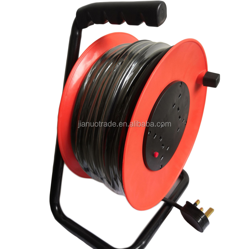 UK 4 Outlet Socket Extension Cable Reel