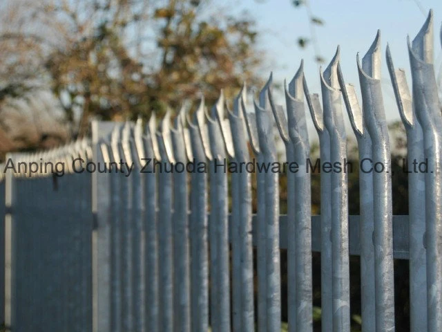 China Triple Pointed Galvanized Steel Palisade Fencing