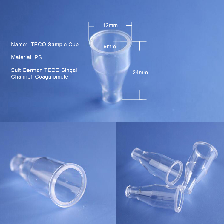 Laboratory Plastic Specimen Coagulometer TECO Sample Cup