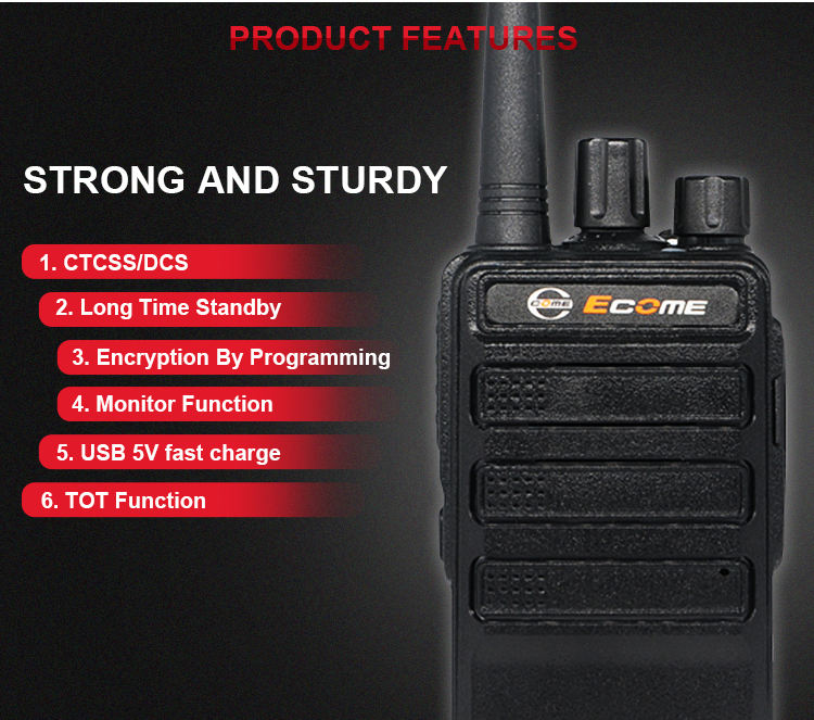 العمل UHF Walkie Talkie لمسافات طويلة ميني مكونة 2 الطريق الراديو walkie talkie