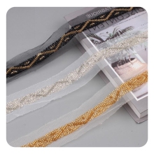 Hot Bead Embroidery Barcode Lace Wedding Dress Accessories