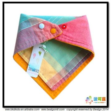 BKD print cotton girl bandana bibs