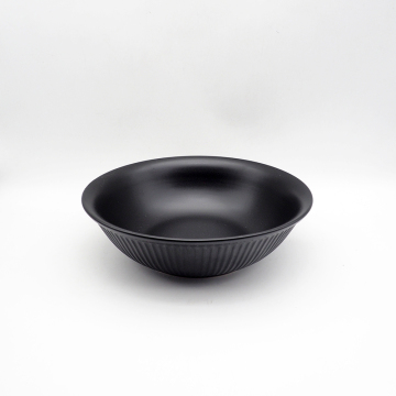Japanese Style Bulk Solid Color Bowls Black Ceramic Bowl