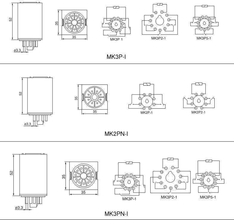 MK3PN-I 10A 250VAC General Relay