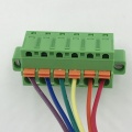 spring contact with flange pluggable terminal block