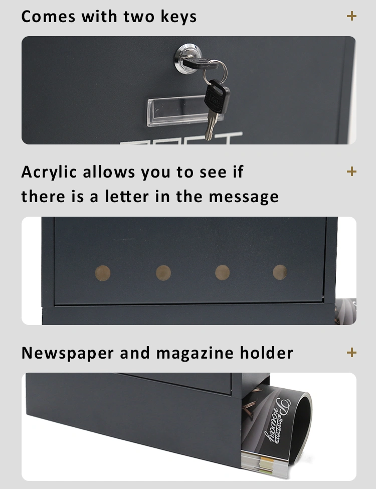 2021 Hot Factory Stainless Steel Letter Box for Houses Home Posite Mailbox/