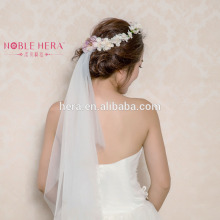 Superb Fabric Flower Wedding Accessories Bridal Veil for the Head Crown 736HC
