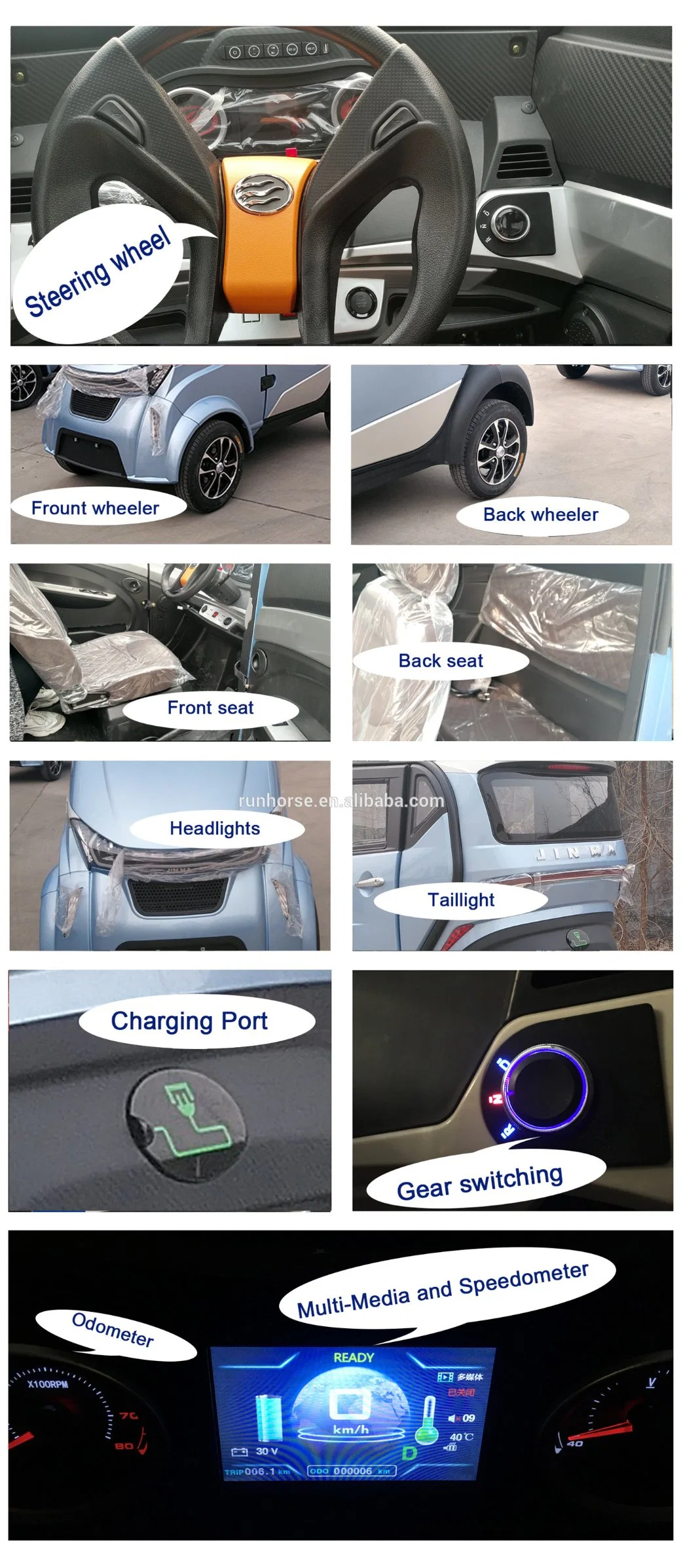 China Electric Small Car 4 Wheels with EEC Coc CE