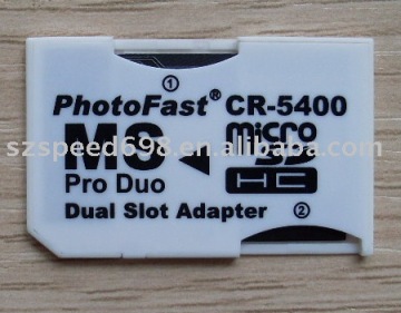 two interfaces micro sd to memory stick pro duo adapter