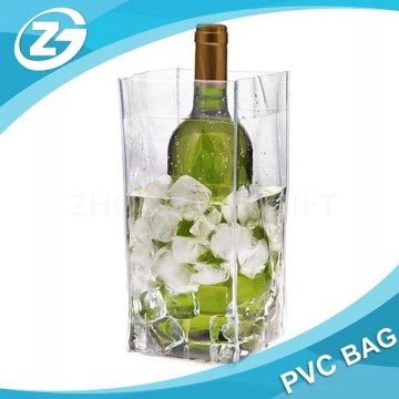 Reusable plastic PVC Ice chill Bag, Wine Ice Bag