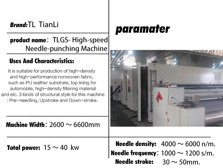 TLGS- High speed PU making needle punching machine geotextile