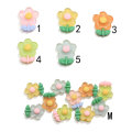 Cartoon Flower Flat Back Resin Cabochon Artificial Craft Necklace Bracelet Jewelry Making Accessory Diy Art Decor