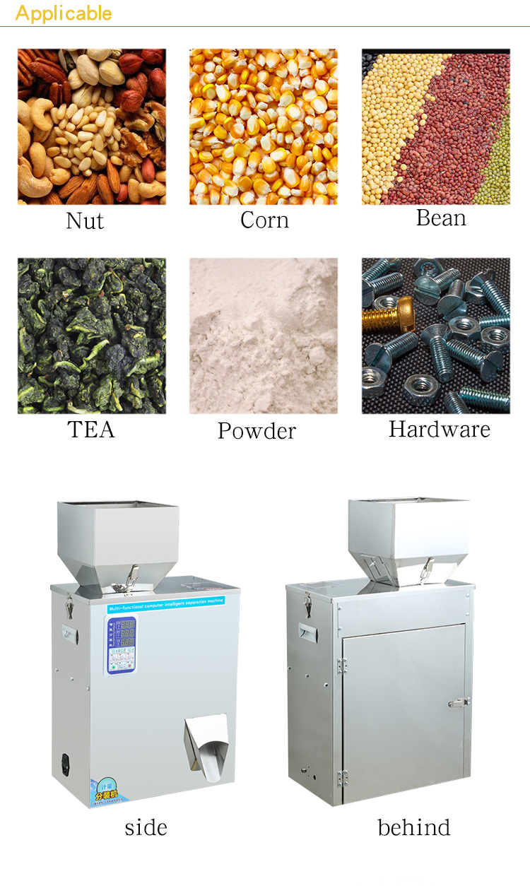 Semi Automatic Granule/Powder/Rice/Coffee/Spice Weighing Filling Machine