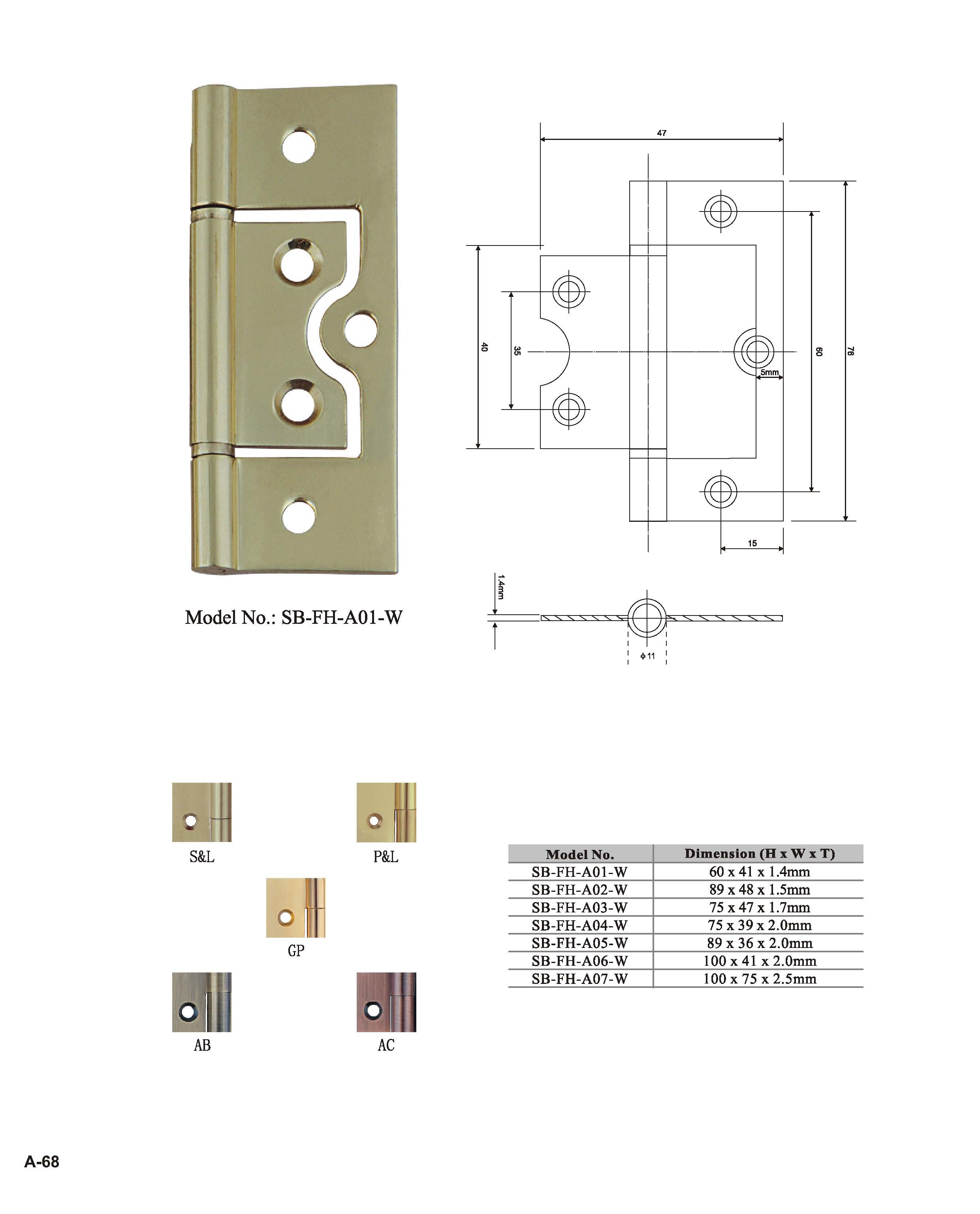 Corrosion-resistant stainless steel door hinges