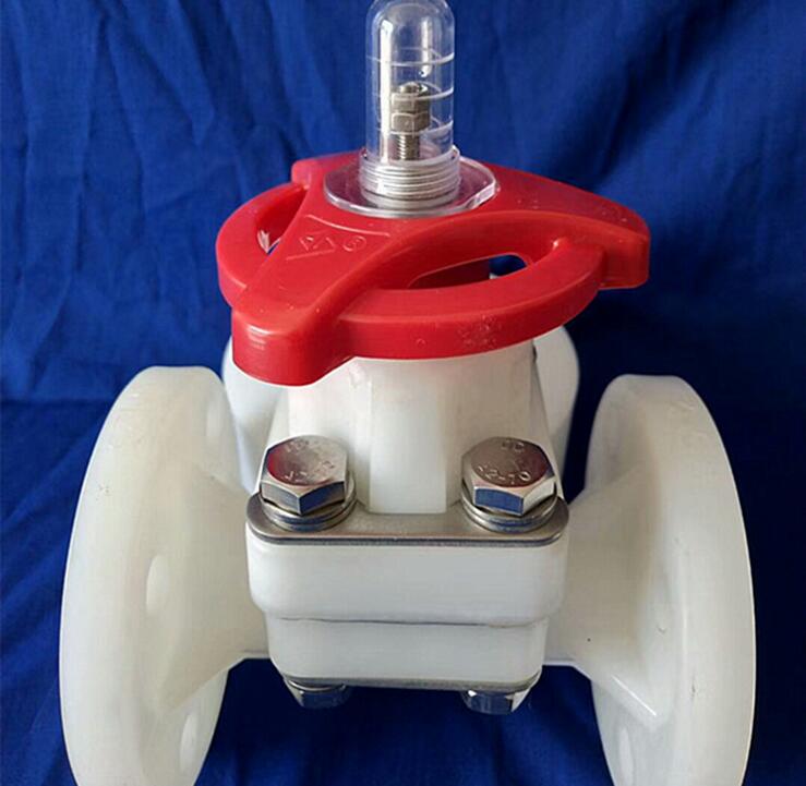 manual plastic CPVC straigtway diaphragm valve double flanged