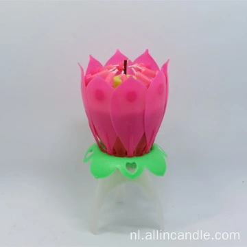 China 12 Kleuren Verjaardag Liedjes Muziek Kaars Met Geschenkdoos Bloem Kaars Lotus Vuurwerk Kaars Lotus Draaiende Kaars Leverancier