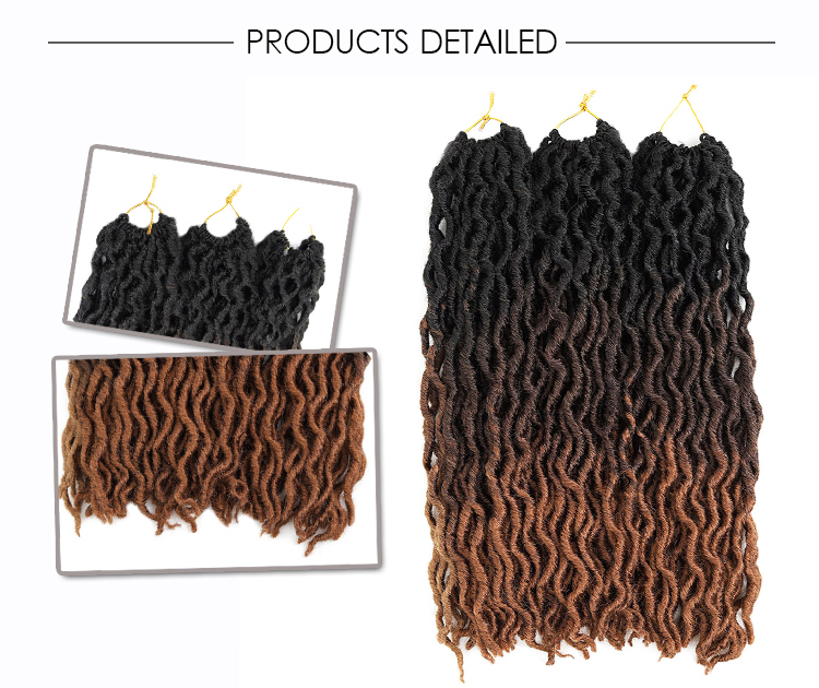 Wholesale Synthetic Hair Wavy Gypsy Locs Hot Selling Crochet Hair Extensions Curly Wave Gypsy Locs