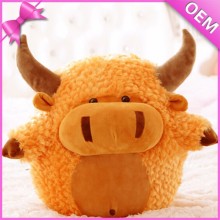 30cm Height Bright Orange Color Plush Cow, Cow Plush Toy, Highland Cow Soft Toy