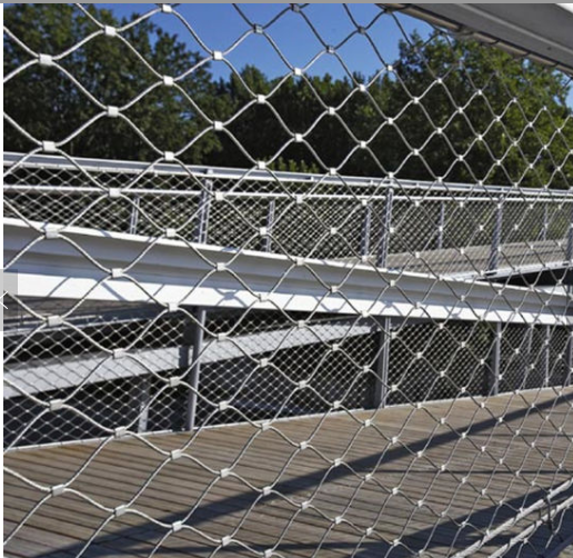 Puente de protección de alambre de malla de cuerda