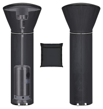 Best Selling Waterproof Patio Heater Covers with Reflective Strips - Black