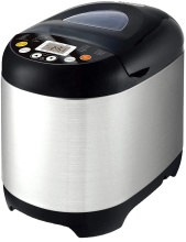 Programmable Bread Maker Machine with 19 Menu Functions, 2 Lbs Capacity, Stainless Steel