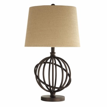 Antique Bronze Orbit Globe Metal Table Lamp