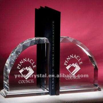 optic crystal glass bookends(R-1418)