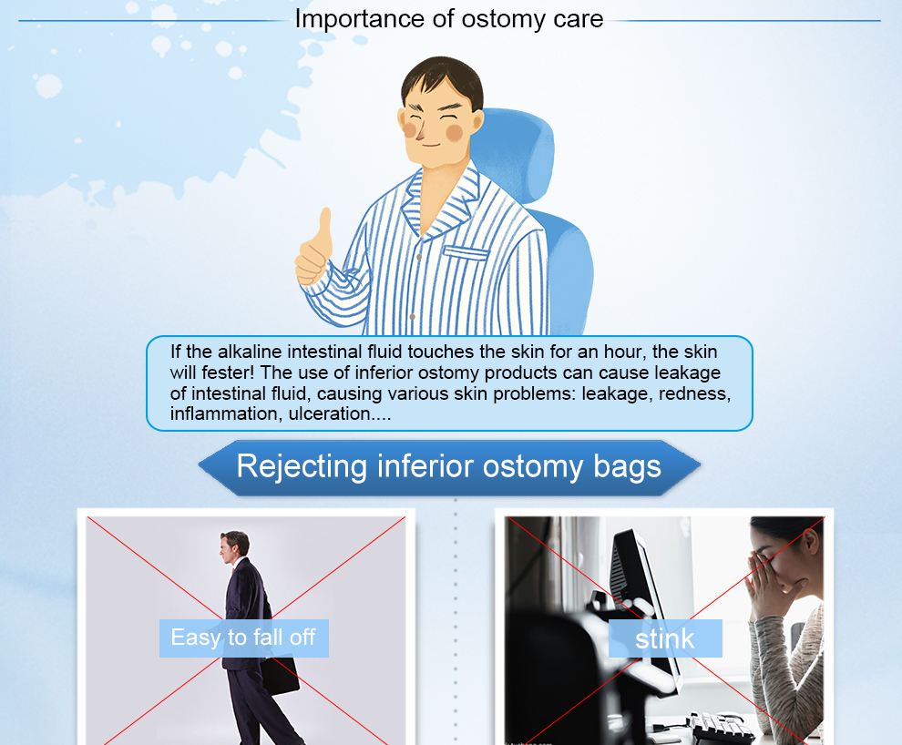 1 piece colostomy bag non-woven disposal colostomy bag