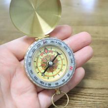 Wholesale Pure Copper Multifunctional Luminous Compass Pocket Watch for Camping and Mountaineering