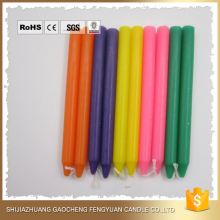 christmas colorful bees wax taper candles