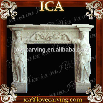 Stone carve fireplace