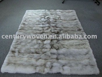 natural blue fox fur blanket