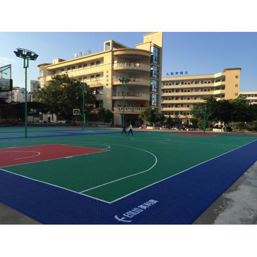 PP Basketball Court Tiles entrelazando el piso deportivo