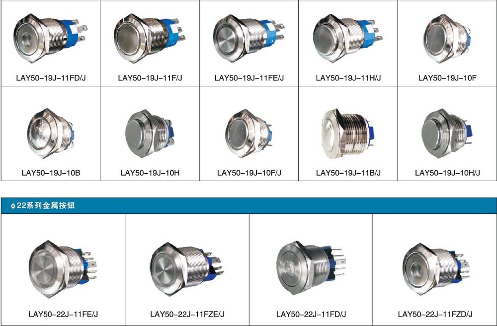 SAIP/SAIPWELL IP40 Protection Level Mechanical Push Button Micro Switch LED