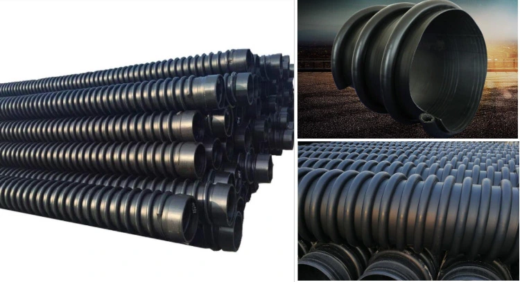 High Quality Winding Structure Wal Carat Pipel Drainage Pipeline for Buried Sewage Drainage