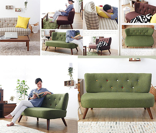 Loveseat Linen Armless Sofa