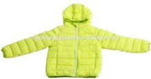 kids padding winter jacket with green color